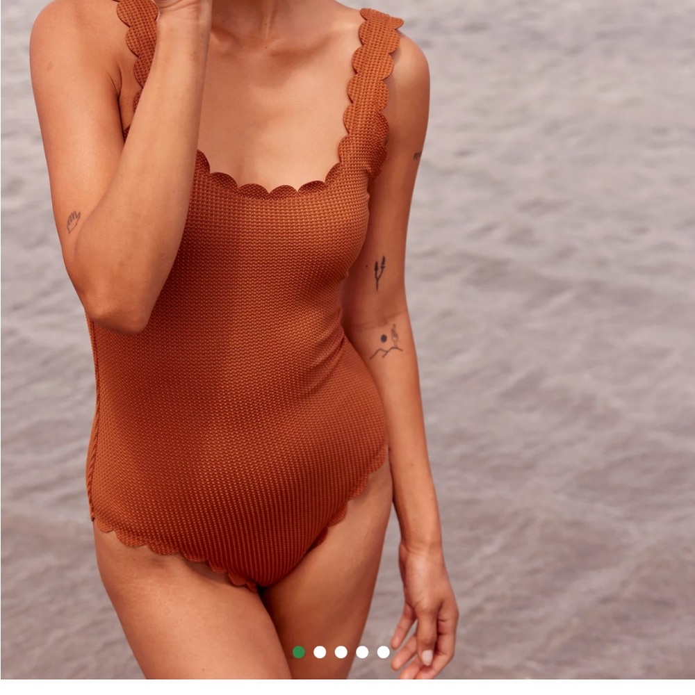 aerie One-Piece Swimsuit in Rust Orange